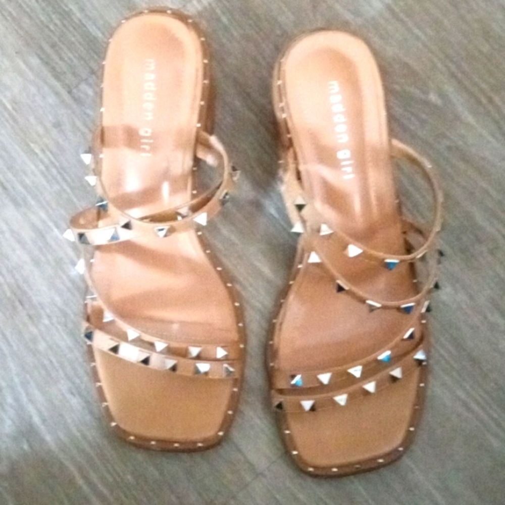 Madden Girl Roamm Slides Heels Sandals 9 - Picture 6 of 8